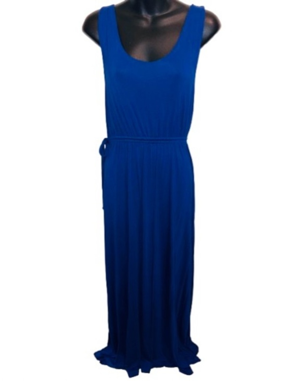 Nicole Miller New York Midnight Blue Scoop Neck Maxi Dress size L